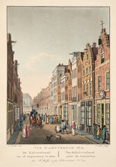 View of Amsterdam No.2. De Kalverstraat from the Gappersteeg. View of Kalverstraat from Gaapersteeg by Dutch School