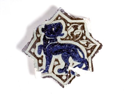 Turkish Tiles: Eight-pointed star tile, First half of the 13th century by Dynasty Seljuq