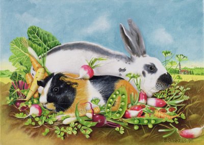 Rabbit and Guinea Pig, 1998 by E.B. Watts