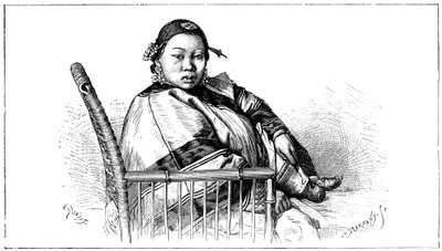 Woman with Bound Feet, China by Etienne Antoine Eugene Ronjat