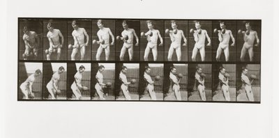 Man lifting a dumbbell, Plate 324 from Animal Locomotion by Eadweard Muybridge