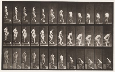 Descending Stairs; Stooping to Lift a Pitcher by Eadweard Muybridge