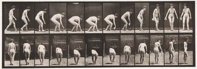 Stooping and Lifting Handkerchief and Turning by Eadweard Muybridge