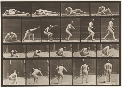 Plate 258. Arising from the Ground and Walking Off by Eadweard Muybridge