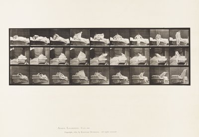 Plate 265. Getting Out of Bed and Preparing to Kneel by Eadweard Muybridge