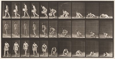 Arising from the Ground with Newspaper in Left Hand by Eadweard Muybridge