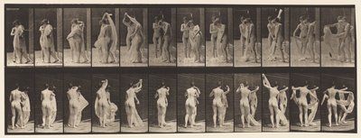 Plate 428. Toilet; Two Models, 1 Disrobing by Eadweard Muybridge