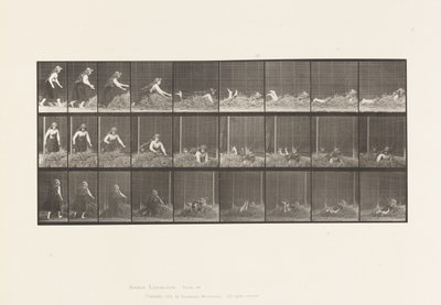 Throwing Self on Heap of Hay by Eadweard Muybridge