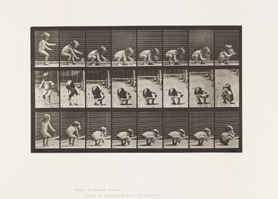 Child, Stooping, Lifting a Goblet, and Drinking by Eadweard Muybridge