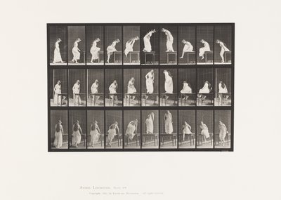 Plate 513. Getting On and Off Table by Eadweard Muybridge