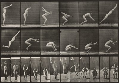 Plate Number 163. Jumping, Standing Broad Jump by Eadweard Muybridge