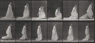 Plate Number 207. Stooping and Lifting Train by Eadweard Muybridge