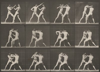 Plate Number 340. Boxing, Open Hand by Eadweard Muybridge