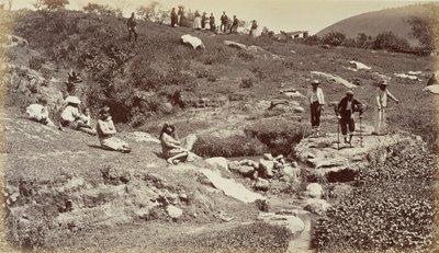 Pulling Cloth at Almolonga, Guatemala by Eadweard Muybridge