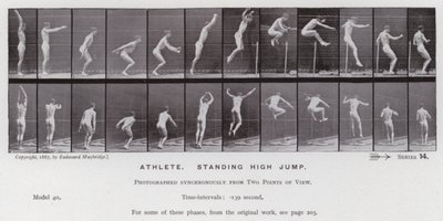 The Human Figure in Motion: Athlete, standing high jump by Eadweard Muybridge
