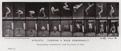 The Human Figure in Motion: Athlete, turning a back somersault by Eadweard Muybridge