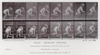The Human Figure in Motion: Child, crawling upstairs by Eadweard Muybridge