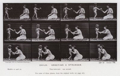 The Human Figure in Motion: Child, greeting a stranger by Eadweard Muybridge