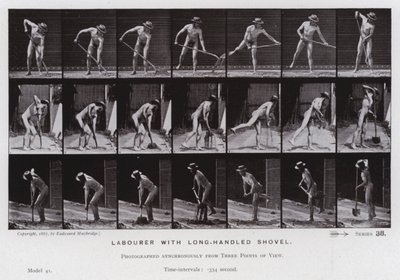 The Human Figure in Motion: Labourer with long-handled shovel by Eadweard Muybridge