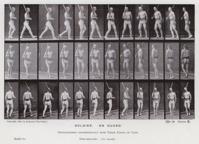 The Human Figure in Motion: Soldier, on guard by Eadweard Muybridge