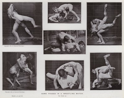 The Human Figure in Motion: Some phases in a wrestling match by Eadweard Muybridge