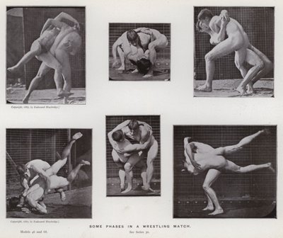The Human Figure in Motion: Some phases in a wrestling match by Eadweard Muybridge
