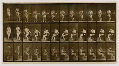 Woman Seated, Legs Crossed, Drinking from Teacup, from the book Animal Locomotion by Eadweard Muybridge