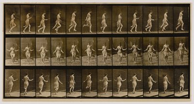 Woman Using Skipping Rope, from the Book Animal Locomotion by Eadweard Muybridge