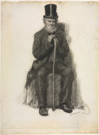Study of an Old Man (Possibly a Study for Portrait of Peter Folger), c. 1886 by Eastman Johnson