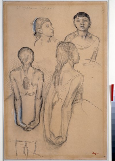 4 Studies of Young Dancers by Edgar Degas