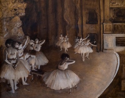 Ballet Repetition on Stage by Edgar Degas