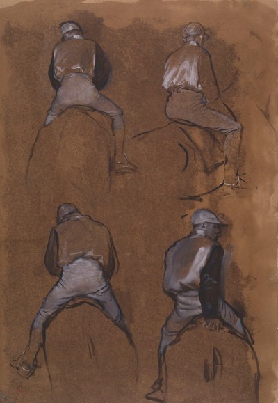 Four Studies of a Jockey by Edgar Degas