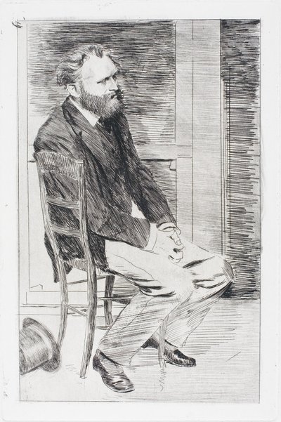 Manet Seated, Turned to the Right by Edgar Degas