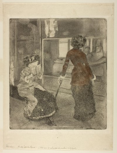 Mary Cassatt at the Louvre: The Etruscan Gallery by Edgar Degas