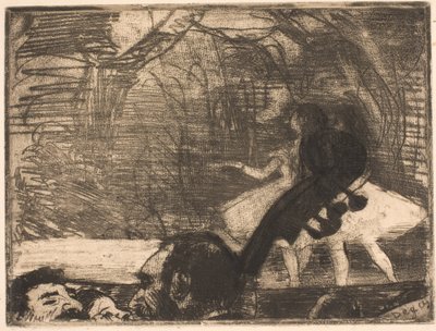 On stage by Edgar Degas