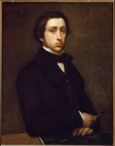 Self-Portrait or Degas with Charcoal Holder by Edgar Degas