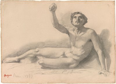 Study of a Male Nude by Edgar Degas