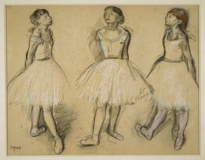 Three Studies of a Dancer in Fourth Position by Edgar Degas