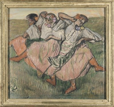 Three Dancers in Ukrainian Dress by Edgar Degas