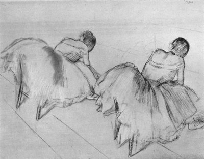 Two Dancers Resting by Edgar Degas