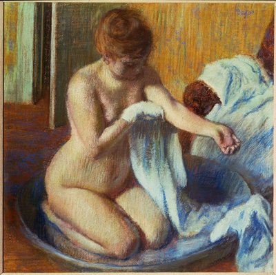 Woman in a bathtub by Edgar Degas