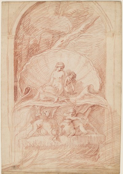 Rocaille Fountain with Venus, Amorini, and Swans by Edmé Bouchardon