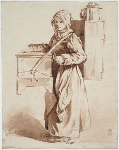 Young Girl with the Magic Lantern by Edmé Bouchardon