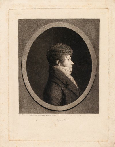 Portrait of the Conductor and Composer Gaspare Spontini by Edme Quenedey