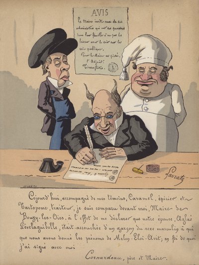 A Mayor Writing a Notice by Edmond Lavrate