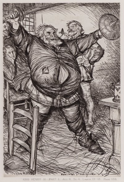 The First Part of King Henry IV, Act II, Sc 4 by Edmund Joseph Sullivan
