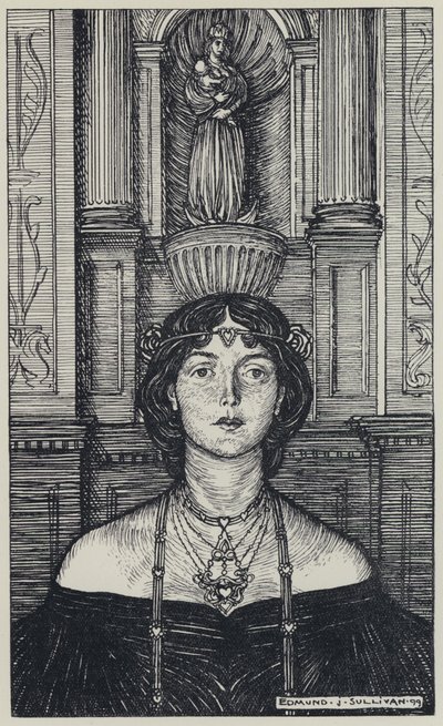 Tennyson, Illustration for A Dream of Fair Women and Other Poems by Edmund Joseph after Sullivan
