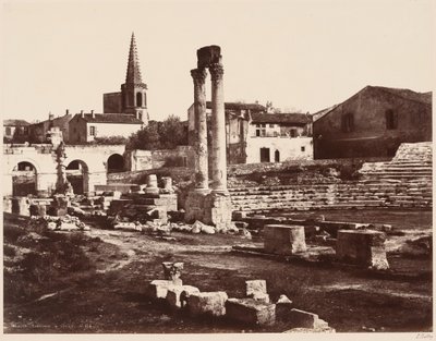 Roman Theater in Arles, c. 1855 by Edouard-Denis Baldus