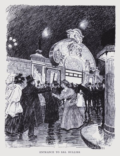 Bohemian Paris: Entrance to Bal Bullier by Edouard Alfred (1875-1954) Cucuel