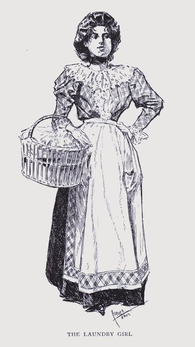 Bohemian Paris: The Laundry Girl by Edouard Alfred (1875-1954) Cucuel